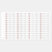 Roze waterverf penseelstreek logo Make-up label (Vel)