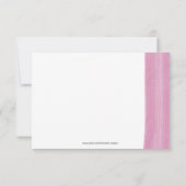 Roze Waterverf penseelstreek Receptie Kaart (Achterkant)