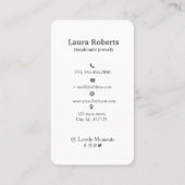 Roze waterverf penseelstreken oorscherm visitekaartje (Achterkant)