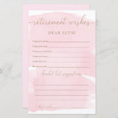 Roze Waterverf pensioenwensen (Voorkant / Achterkant)