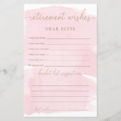 Roze Waterverf pensioenwensen (Voorkant)