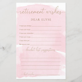 Roze Waterverf pensioenwensen