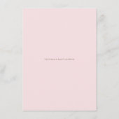 Roze Waterverf Peonies Baby shower Bingo Game Informatiekaartje (Achterkant)