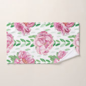 Roze Waterverf Peonies Bad Handdoek (Handdoek)