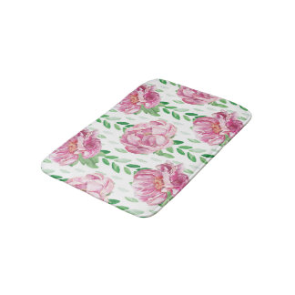 Roze Waterverf Peonies Badmat