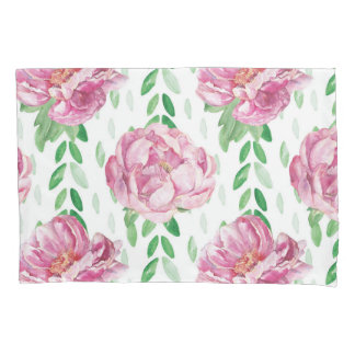 Roze Waterverf Peonies Kussensloop