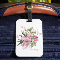 Roze Waterverf Peonies Roos Gold Butterfly Naam
