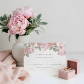 Roze Waterverf Peony Florals RSVP Entrée Chocolade