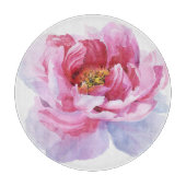 Roze Waterverf Peony Kappenknipplank Snijplank (Voorkant)