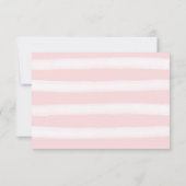 Roze Waterverf Peony op Witte RSVP (Achterkant)