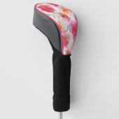 Roze Waterverf Peony-ventilator Golfheadcover (Schuin)