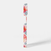 Roze Waterverf Peony-ventilator iPhone Hoesje (Rechterkant)