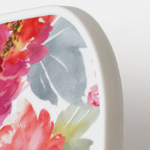 Roze Waterverf Peony-ventilator Pickleball Paddle (Links Detail)