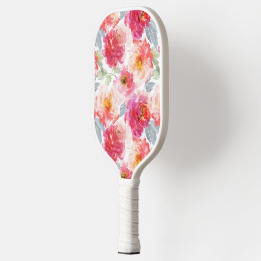 Roze Waterverf Peony-ventilator Pickleball Paddle (Links)