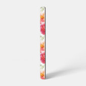 Roze Waterverf Peony-ventilator Samsung Galaxy Hoesje (Linkerkant)