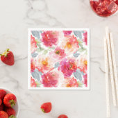 Roze Waterverf Peony-ventilator Servet (Insitu)