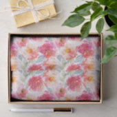 Roze Waterverf Peony-ventilator Tissuepapier (Geschenk)