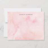  roze Waterverf Persoonlijke artikelen Bedankkaart (Voorkant)