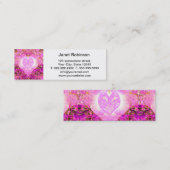 Roze Waterverf Petal Mini Visitekaartje (Voorkant / Achterkant)