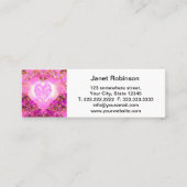 Roze Waterverf Petal Mini Visitekaartje (Voorkant)