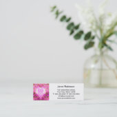 Roze Waterverf Petal Mini Visitekaartje (Staand voorkant)