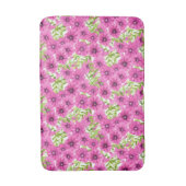 Roze waterverf petunia-bloempatroon badmat (Voorkant Verticaal)