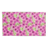 Roze waterverf petunia-bloempatroon kussensloop (Achterkant-Rechts)