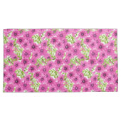 Roze waterverf petunia-bloempatroon kussensloop (Voorkant-Rechts)