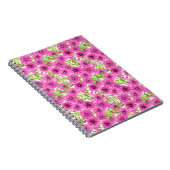 Roze waterverf petunia-bloempatroon notitieboek (Rechterzijde)