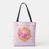 Roze Waterverf Piano en muzieknoten Tote Bag (Achterkant)