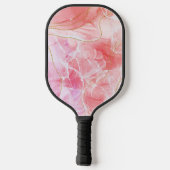 Roze Waterverf Pickleball Paddle (Achterkant)