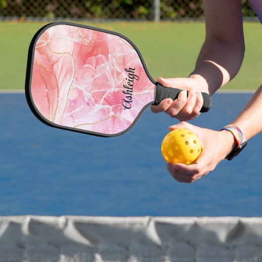 Roze Waterverf Pickleball Paddle (Insitu)