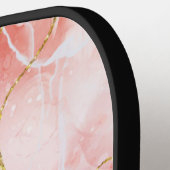 Roze Waterverf Pickleball Paddle (Links Detail)