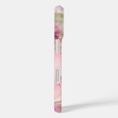 Roze Waterverf Pioen Bloemmotief Case-Mate iPhone Case (Achterkant / Rechts)