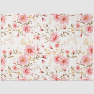 Roze Waterverf pioenroos bloemenontkoppeling Tissuepapier