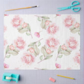 Roze Waterverf pioenroos bloemenontkoppeling Tissuepapier (Craft)