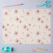 Roze Waterverf pioenroos bloemenontkoppeling Tissuepapier (Craft)