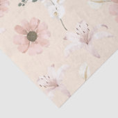 Roze Waterverf pioenroos bloemenontkoppeling Tissuepapier (Detail)