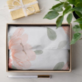 Roze Waterverf pioenroos bloemenontkoppeling Tissuepapier (Geschenk)