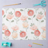 Roze Waterverf pioenroos bloemenontkoppeling Tissuepapier (Craft)