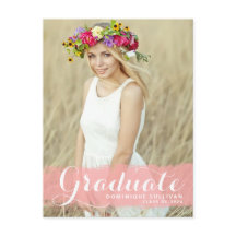 Roze Waterverf plastic Foto Afstuderen