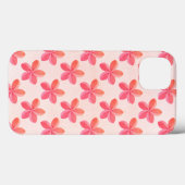 Roze Waterverf Plumeria bloemenpatroon Case-Mate iPhone Case (Achterkant (horizontaal))