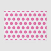 Roze Waterverf Polka Dots-papier Tissuepapier (Voorkant)