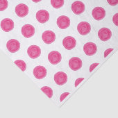 Roze Waterverf Polka Dots-papier Tissuepapier (Detail)