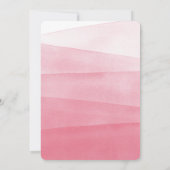 Roze Waterverf Pool Party Verjaardagsuitnodiging Kaart (Achterkant)