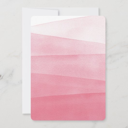 Roze Waterverf Pool Party Verjaardagsuitnodiging Kaart (Achterkant)