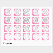 Roze Waterverf Positieve Bevestigingen stickers (Vel)