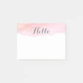Roze Waterverf Post-it® Notes (Voorkant)