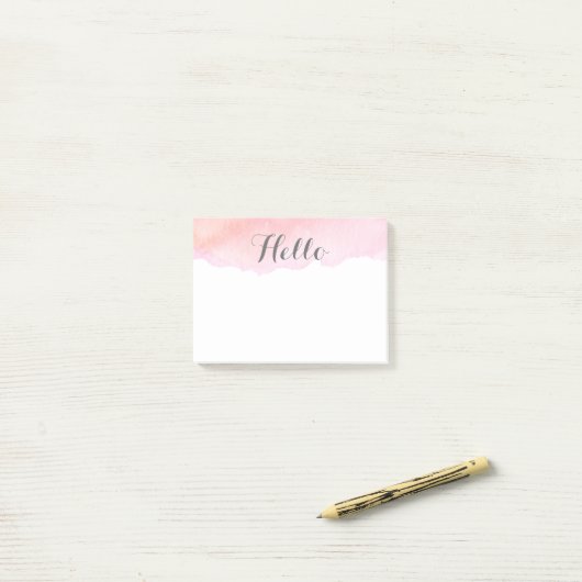 Roze Waterverf Post-it® Notes (Op bureau)