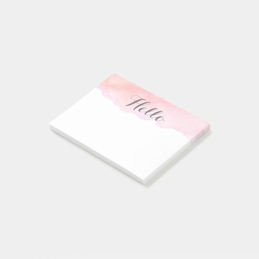 Roze Waterverf Post-it® Notes (Schuin)